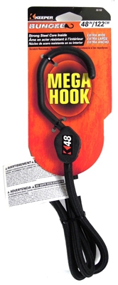 Mega Hook Bungee Cord, Black, 48-In.