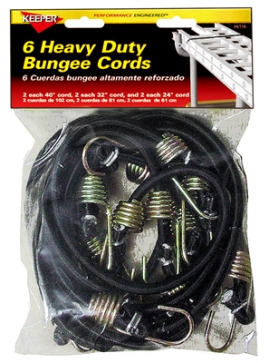 Heavy-Duty Bungee Cords, 6-Pk.