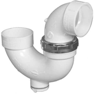 1-1/2-Inch Schedule 40 PVC Adjustable P-Trap With Union & Cleanout