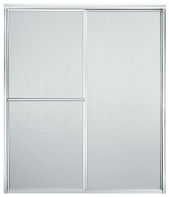 Bypass Glass Shower Door for Seated Shower Surround, 54-3/8-59-3/8-In.  x 70-In.