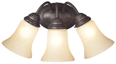 Wall Light Fixture, Indoor, Oil Rubbed Bronze & Aged Alabaster Glass, 60-Watt, 17.25 x 8.875-In.