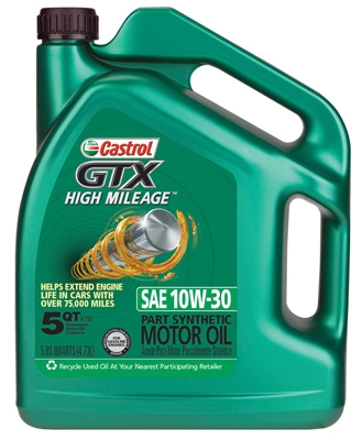 GTX Motor Oil, High-Mileage, 10W30, 5.1-Qts.