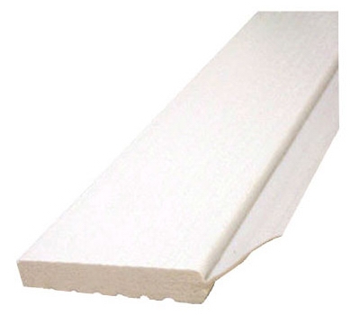 Garage Door Weatherstripping, White PVC, 2-In. x 7-Ft.