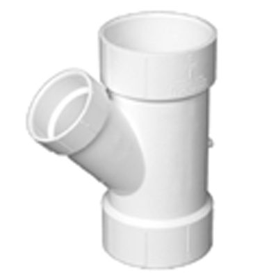 Plastic Pipe Fitting, DWV  Reducing Wye, PVC, 3 x 1-1/2-In.