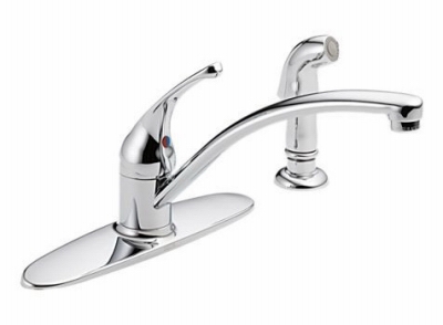 Foundations Kitchen Faucet, Single Handle, With Side Spray, Chrome