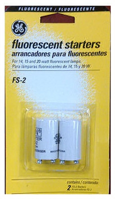 Fluorescent Starter, For 14, 15 & 20-Watt Lamps, 2-Pk.