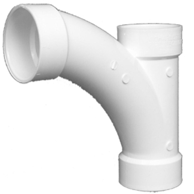 Plastic Pipe Fitting, DWV  Combination Tee Wye, PVC, 3-In.