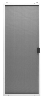 Breezeway Sliding Patio Screen Door, White Steel, Adjustable Height, 36-In. Wide