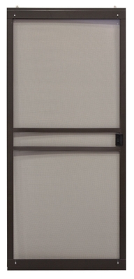 Breezeway Sliding Patio Screen Door, Bronze Steel, Adjustable Height, 36-In. Wide