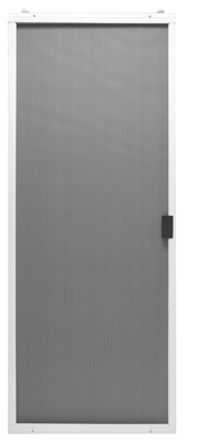 Breezeway Sliding Patio Screen Door, White Steel, Adjustable Height, 48-In. Wide