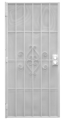 Regal Security Door, White Steel, 32-1/2 x 81-1/2-In.