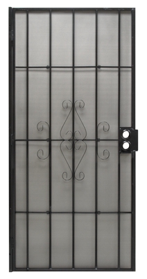 Regal Series Security Door, Black Steel, 38.5 x 81.5-In.