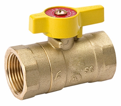 Gas Ball Valve, Quarter Turn, Brass, 3/4-In.