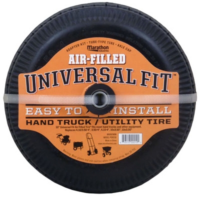 Universal Hand Truck Tire, Air Filled, 4.10/3.50 - 4 inch