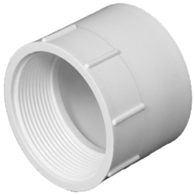 Plastic Pipe Fitting, DWV  Female Pipe Thread Adapter, PVC, 3-In.