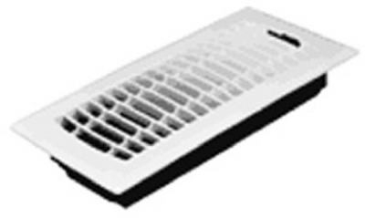 4 x 12-Inch Plastic White Contemporary Floor Register