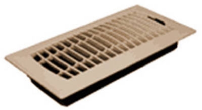 4 x 10-Inch Plastic Almond Contemporary Floor Register