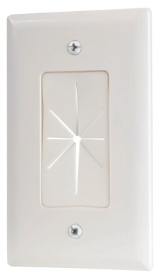 Pass-Thru Wall Plate, White