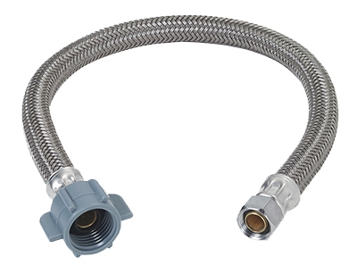 Faucet Water Supply Line, 3/8 Compression x .5 IP x 12-In.