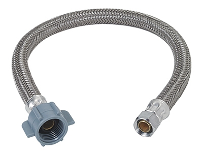 Faucet Water Supply Line, 3/8 Compression x .5 IP x 16-In.