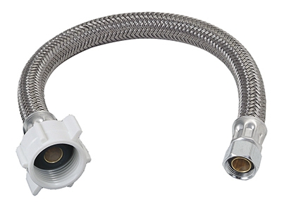 Toilet Water Supply Line, 3/8 Compression x 7/8 Fill Valve x 12-In.