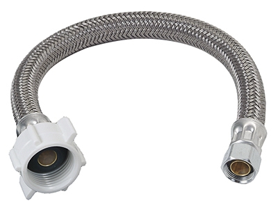 Toilet Water Supply Line, 3/8 Compression x 7/8 Fill Valve x 20-In.
