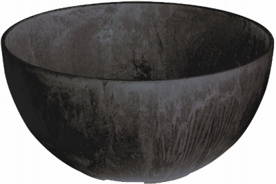 Napa Bowl Planter, Black, 12-In.