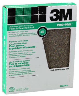 Aluminum Oxide Sandpaper, 36-Grit, 9 x 11-In., 15-Ct.