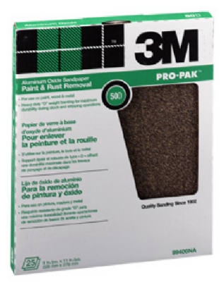 Sandpaper, Aluminum Oxide, 100-Grit, 9 x 11-In., 25-Ct.