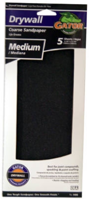Drywall Paper, Medium Grit, 4-3/8 x 11-In., 5-Pk.