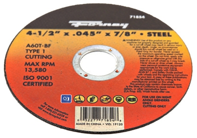 Cutting Wheel, Type 1, 4.5 x .045-In.