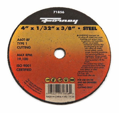 Cutting Wheel, Type 1, 4 x 1/32-In.