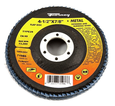 Blue Zirconia Flap Disc, Type 29, 60-Grit, 4.5-In.