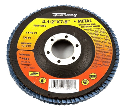 Blue Zirconia Flap Disc, Type 29, 80-Grit, 4.5-In.