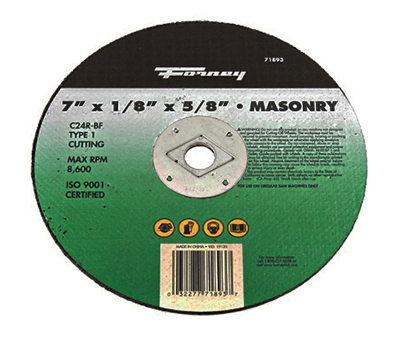 Cutting Wheel, Type 1, 7 x 1/8-In.