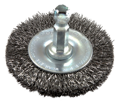 Fine Crimped Wire Wheel, 2 x .25 x .012-In.