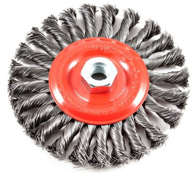 Twist-Knot Wire Wheel Brush, 6-In.