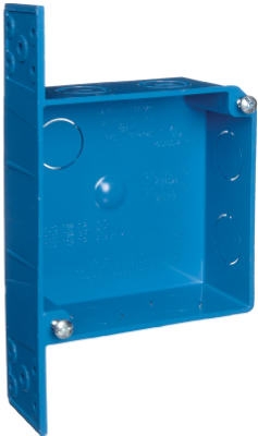 2-Gang ENT Quick Connect Blue Smurf Switch & Outlet Box