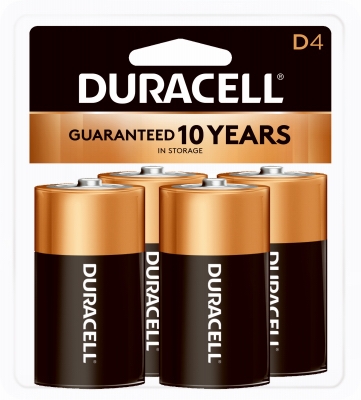 Alkaline Batteries, D, 4-Pk.