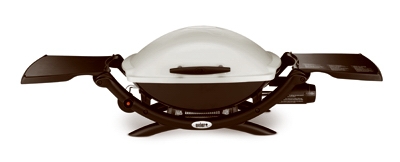 Q-2000 Portable LP Gas Grill, Folding Tables, 12,000-BTU