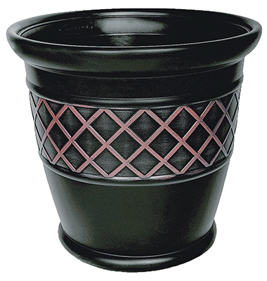 Planter, Brown Lattice Resin, 18 x 16.5-In.