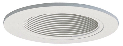 Coilex Baffle, White With White Trim Ring, 4-In.