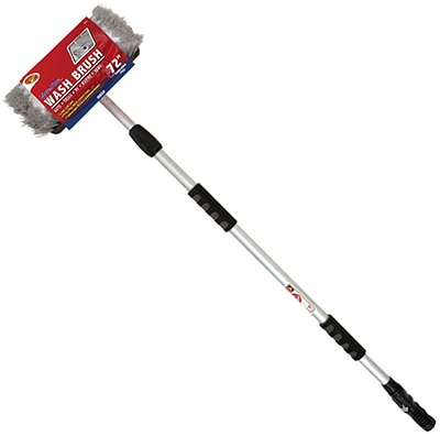 Car Wash Flow Brush, 10-In., 72-In. Extension Pole