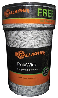 Electric Fence Polywire, Ultra White, 1,320-Ft.