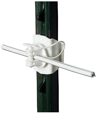 Electric Fence T-Post Insulator, Universal, White, 20-Pk.