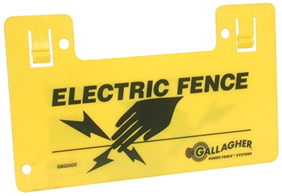 Electric Fence Warning Sign, Clip-On