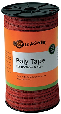 Electric Fence Polytape, Orange, 1/16-In. x 656-Ft.
