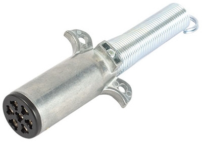 Trailer End Connector, 7-Way Round Pin