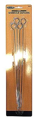 Barbecue Skewers, Chrome-Plated, 15-In., 4-Pk.