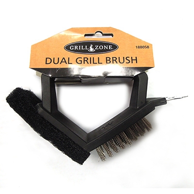 Barbecue Brush & Pad, Steel Bristles